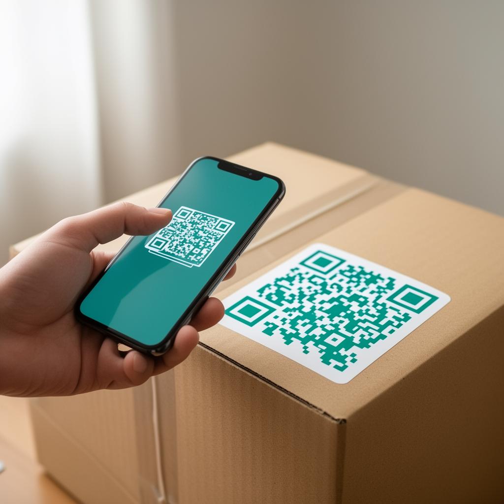 A customer scanning a SelfeConnect QR code with their smartphone